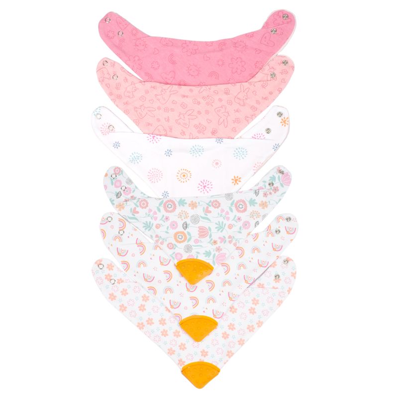 Babero Bandana recién nacido reversible rosa – Pekeamorette