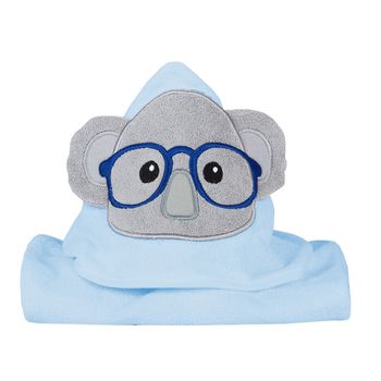 Bata de baño con capucha y aplicaciones de animalitos