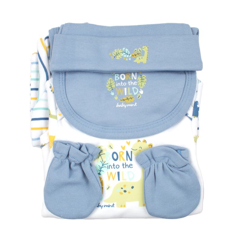 Coordinado para Bebé Kit de Paseo Baby Mink Azul 0 a 3 Meses