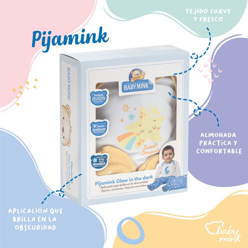 Pijamink-Amarillo-Baby-Mink