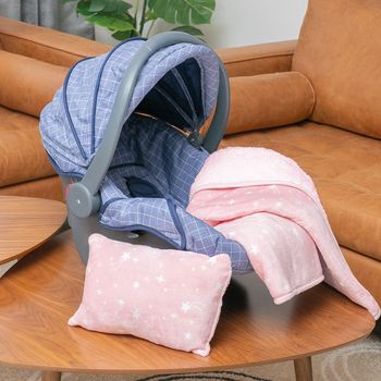 Frazada con borrega y almohada ideal para viajar