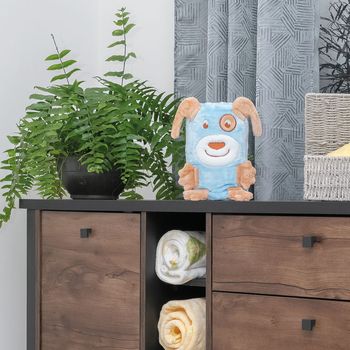 Frazada bordada con tiernos animalitos que simulan un peluche, 100 x 80 cm